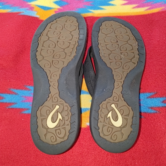 Olukai Ohana Flip Flop Comfort Thong Slip on Sandals US Women\'s 9 Black main image 11